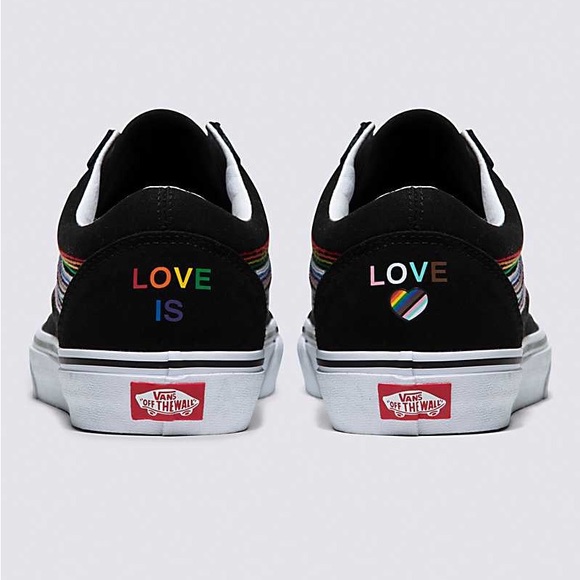 NWT Vans Old Skool Sneakers, Black Rainbow Size 6 New in Box - Picture 5 of 9